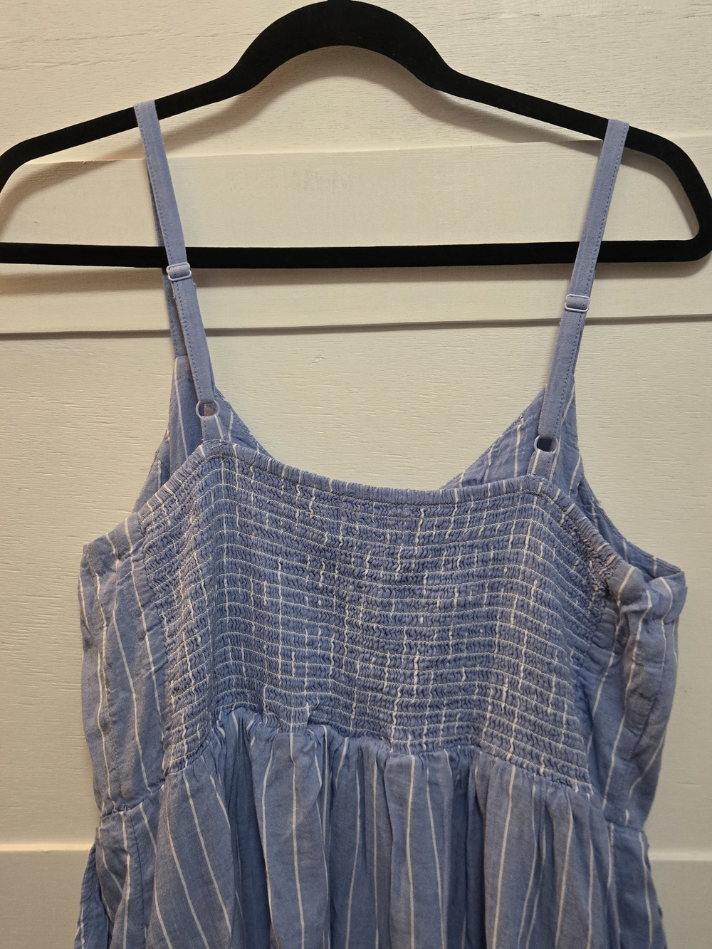 Old Navy Light Blue and White Striped Midi Sundress - Picture 7 of 9